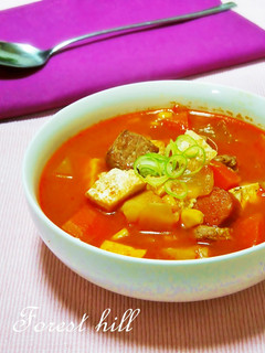 【韓流洋食!?】具沢山のあったかスープ-レシピのメイン写真