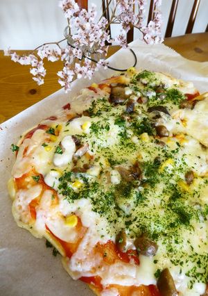 トースターで♪和風おからパンピザ♡-レシピのメイン写真