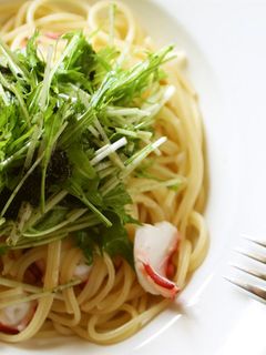 タコと水菜の塩レモンパスタ-レシピのメイン写真
