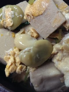 空豆と高野豆腐の卵とじ◆冷やして-レシピのメイン写真