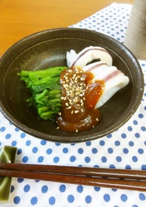 【副菜】イカとクレソンの酢味噌和え-レシピのメイン写真