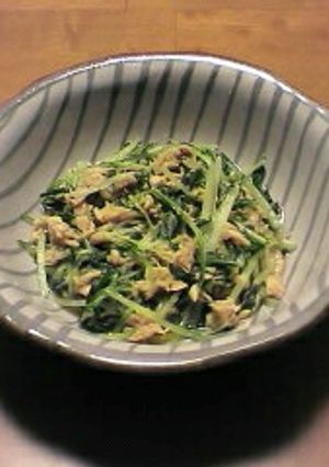 めちゃ楽♪水菜のツナ缶炒め-レシピのメイン写真