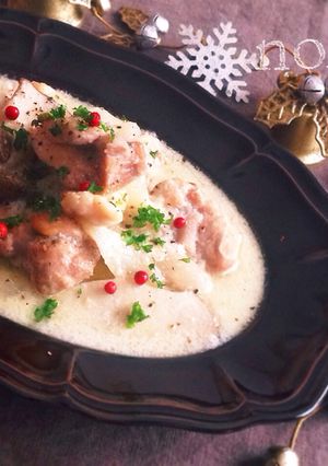 クリスマスは簡単チキンフリカッセ-レシピのメイン写真