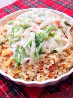 白菜&蟹のミルクあんかけ炒飯-レシピのメイン写真