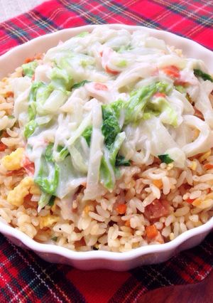 白菜&蟹のミルクあんかけ炒飯-レシピのメイン写真