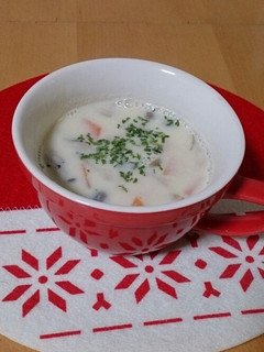 ホッとあったか豆乳みそスープ♪-レシピのメイン写真