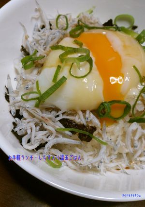 お手軽ランチ・しらす入り温玉ごはん-レシピのメイン写真