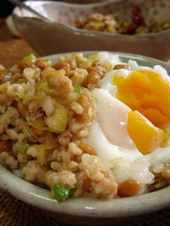納豆鶏そぼろご飯-レシピのメイン写真