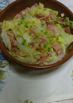 レンジで簡単！白菜とベーコン。-レシピのメイン写真