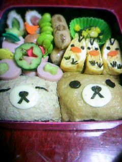 キャラ弁 リラックマ&キイロイトリ-レシピのメイン写真