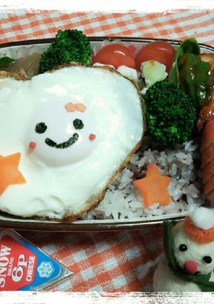 目玉焼きさんお弁当♪-レシピのメイン写真