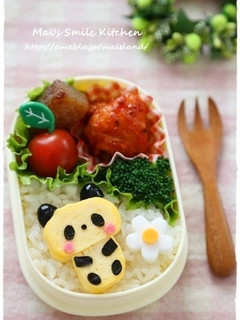 卵焼きdeパンダちゃん♪キャラ弁-レシピのメイン写真
