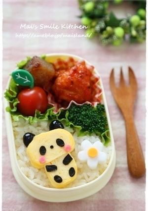 卵焼きdeパンダちゃん♪キャラ弁-レシピのメイン写真