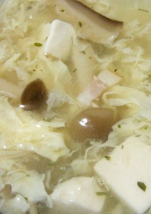 きのこと豆腐の卵スープ-レシピのメイン写真