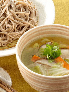 野菜スープつけそば-レシピのメイン写真