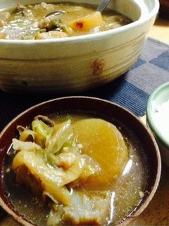 牛すじと冬野菜の味噌煮!-レシピのメイン写真