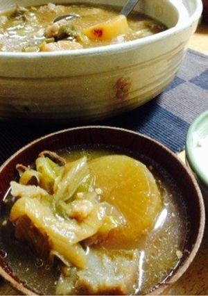 牛すじと冬野菜の味噌煮！-レシピのメイン写真