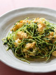 豆苗(とうみょう)と卵のふわとろ炒め-レシピのメイン写真