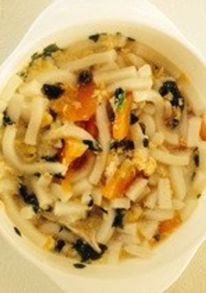 離乳食 初めての卵に！煮込みかき玉うどん-レシピのメイン写真