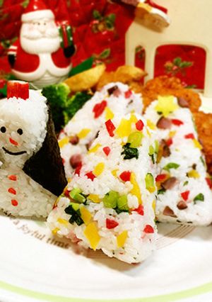 クリスマスツリー寿司とスノーマン-レシピのメイン写真