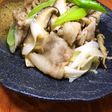 豚バラ肉とネギの炒め物