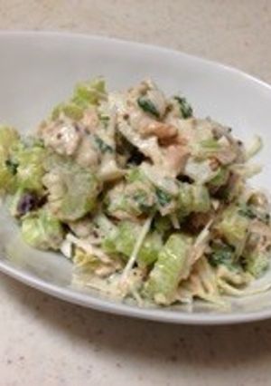 デリ風♡セロリの葉っぱとお豆のサラダ-レシピのメイン写真