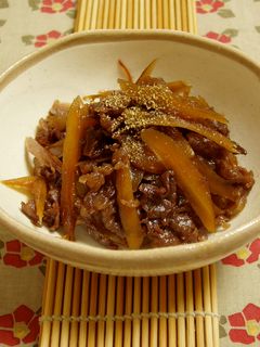 牛肉とゴボウのしぐれ煮-レシピのメイン写真