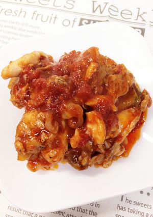 簡単手間いらず！鶏手羽元のトマト煮込み-レシピのメイン写真