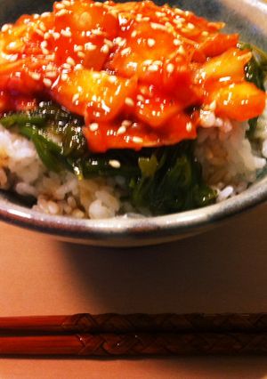 超〜簡単めかぶキムチ丼-レシピのメイン写真