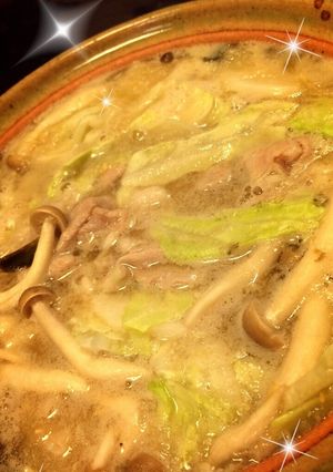 とろろ芋と季節野菜の味噌鍋-レシピのメイン写真