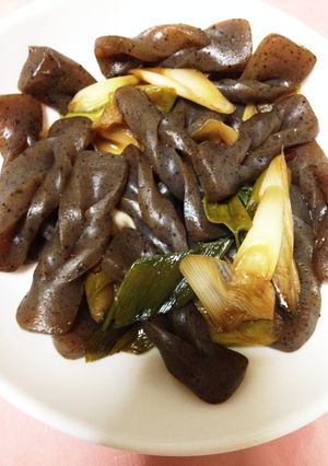 コンニャクとネギのあっさり甘煮-レシピのメイン写真