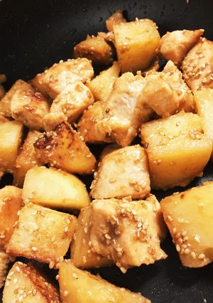 簡単!鶏肉ポテトのごま味噌焼き☆-レシピのメイン写真