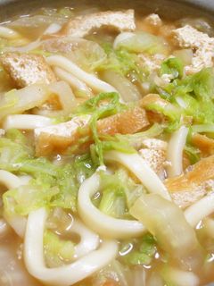 *たっぷり白菜と油揚げの煮込みうどん*-レシピのメイン写真