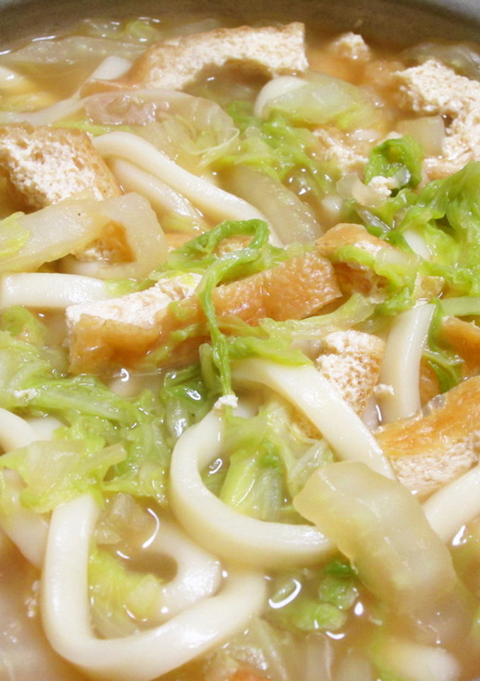 ＊たっぷり白菜と油揚げの煮込みうどん＊-レシピのメイン写真