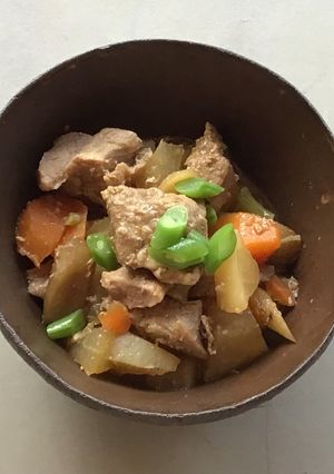 豚肉と根菜のみそ煮-レシピのメイン写真