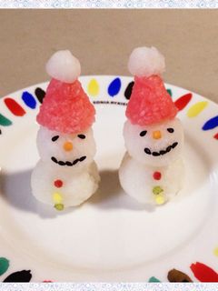 簡単】大根おろし スノーマン・雪だるま②-レシピのメイン写真