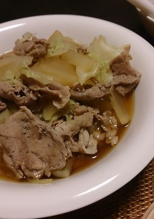 超簡単!豚肉キャベツのめんつゆ煮-レシピのメイン写真