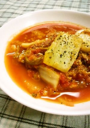 白菜のトマト煮込み~☆マイルド仕立て☆~-レシピのメイン写真