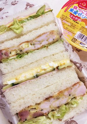 ザクザクチキン♡カレー風味サンドイッチ-レシピのメイン写真