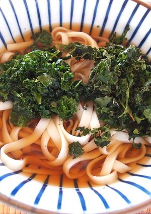 しっとり＆パリパリケールきしめん-レシピのメイン写真