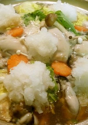 熱々♪牡蠣のみぞれ鍋-レシピのメイン写真