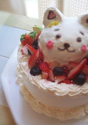 わんこ∪・ω・∪苺たっぷりショートケーキ-レシピのメイン写真