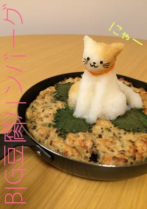 BIG 豆腐ハンバーグ 大根おろしアート-レシピのメイン写真