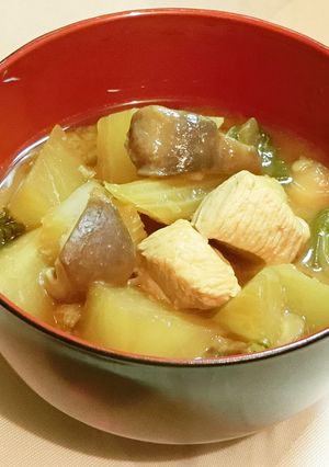 鶏肉と野菜の酒粕みそ煮込み-レシピのメイン写真