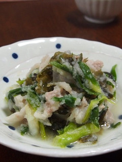 レンジde豚肉とわかめのおろし煮-レシピのメイン写真