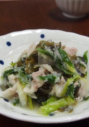 レンジde豚肉とわかめのおろし煮-レシピのメイン写真