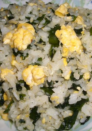 ワカメ炒飯-レシピのメイン写真