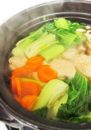 鶏味塩 de 鶏だんご鍋しょうが風味-レシピのメイン写真