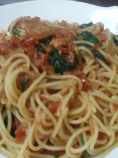 ほうれんそうとツナのトマトパスタ☆-レシピのメイン写真