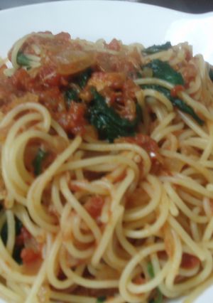 ほうれんそうとツナのトマトパスタ☆-レシピのメイン写真